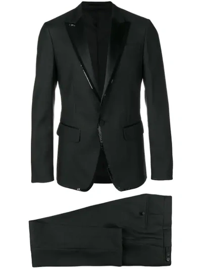 Dsquared2 Sequin-trimmed Two-piece Suit - 黑色 In Black