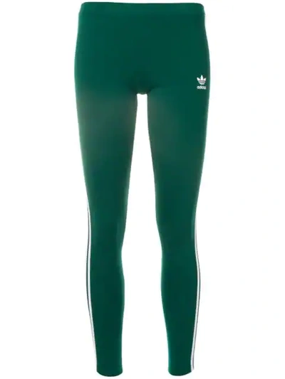 Adidas Originals Adidas 3-stripes Leggings - 绿色 In Green