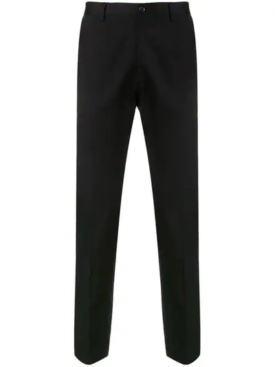 Dolce & Gabbana Tailored Virgin Wool Trousers In Black
