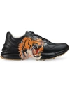 GUCCI RHYTON LEATHER SNEAKER WITH TIGER