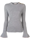 TORY BURCH BELL SLEEVE KNITTED TOP
