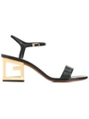 GIVENCHY GIVENCHY G HEEL SANDALS - 黑色