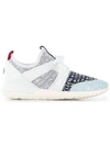 Moncler Meline Leather-trimmed Sneakers In White