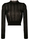 ALEXA CHUNG RUFFLED NECK KNITTED TOP