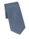 BRIONI CONCENTRIC OVALS PRINTED TIE,0400010324071