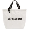 PALM ANGELS PALM ANGELS WHITE AND BLACK CLASSIC TOTE