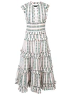 PROENZA SCHOULER TEXTURED TWEED TIERED DRESS