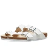 Birkenstock Arizona Patent Sliders In White