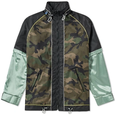 Valentino Technical Taped Parka In Green
