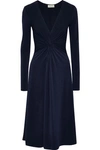 BY MALENE BIRGER BY MALENE BIRGER WOMAN XENIAS TWIST-FRONT STRETCH-CREPE DRESS NAVY,3074457345620223859