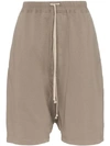 RICK OWENS DRKSHDW DRAWSTRING DROP CROTCH COTTON SHORTS