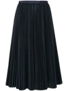 Sacai Plissierter Midirock - Blau In Blue
