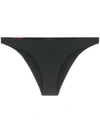 Dsquared2 Dsquared Back Print Logo High Leg Briefs In Black