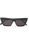 SAINT LAURENT CAT-EYE TWO-TONE ACETATE SUNGLASSES