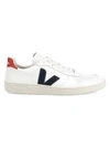 VEJA V-10 Nautico Low-Top Leather Sneakers
