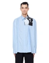 RAF SIMONS COTTON PRINTED SHIRT,191-293H/blue