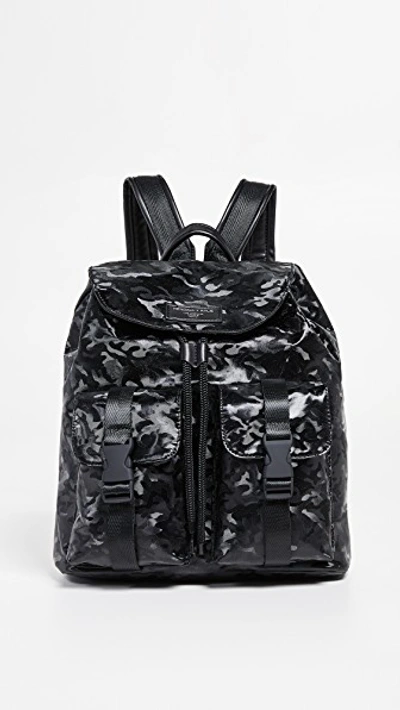 Kendall + Kylie Camo Printed Backpack In Black Camo