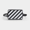 OFF-WHITE OFF WHITE | DIAG FANNY PACK IN WHITE AND BLACK CALFSKIN