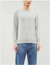 Polo Ralph Lauren Logo-embroidered Knitted-cotton Sweater In Andover Heather (grey)