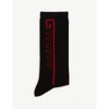 GIVENCHY LOGO-INTARSIA RIBBED COTTON SOCKS