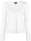 Theory Preen V-neck Merino Cardigan In White