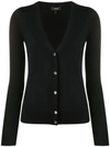 Theory Regal Wool-blend Cardigan In Black