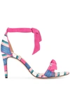 Alexandre Birman Striped Sole Sandals In Pink