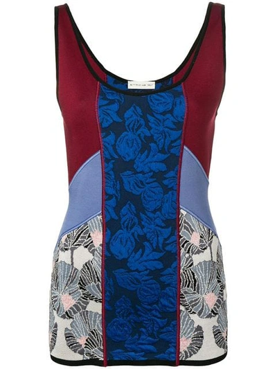 Etro Pacific Print Knit Tank Top In Blue