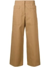 JIL SANDER CROPPED WIDE LEG TROUSERS