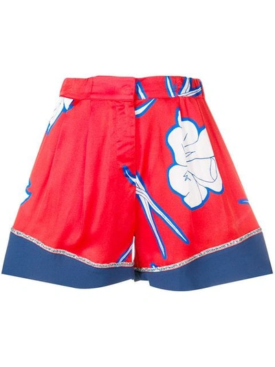Pinko Printed Shorts In Blue