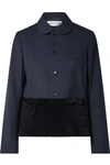 COMME DES GARCONS GIRL VELVET-PANELED WOOL JACKET