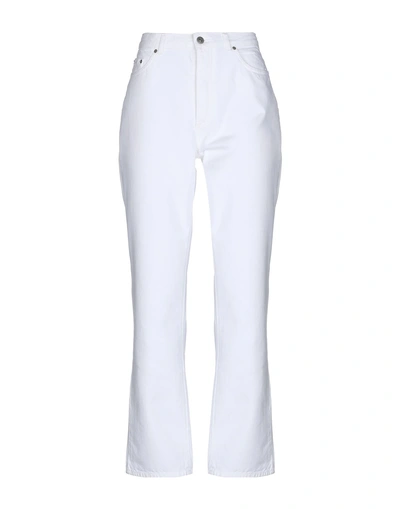 American Vintage White Tineborow High Waist Straight Leg Jeans