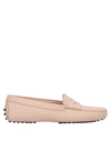 Tod's Woman Loafers Light Pink Size 5.5 Leather