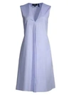THEORY V-Neck Sleeveless A-Line Dress
