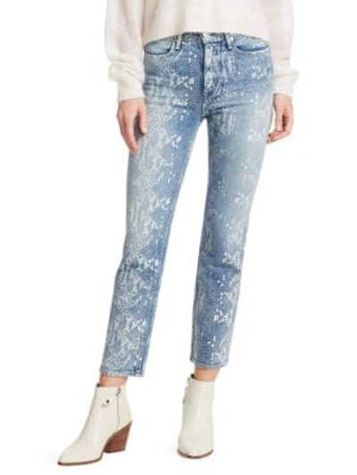 Rag & Bone Nina High-rise Python-print Ankle Cigarette Jeans In Worn Snake