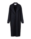Harris Wharf London Coat In Dark Blue