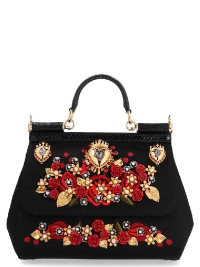 Dolce & Gabbana Sicily Bag In Black