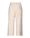 TWINSET TWINSET WOMAN PANTS BEIGE SIZE 12 COTTON, ELASTANE,13257068UV 8