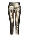 TWINSET TWINSET WOMAN CROPPED PANTS GOLD SIZE 8 POLYESTER, METAL,13307316NL 3