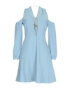 TWINSET TWINSET WOMAN MINI DRESS SKY BLUE SIZE 10 POLYESTER, ELASTANE,34829675RS 2