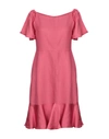 TWINSET TWINSET WOMAN MINI DRESS FUCHSIA SIZE 8 VISCOSE, LINEN, ACETATE,34905798IS 8