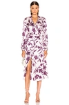 EQUIPMENT EQUIPMENT ANDRESE DRESS IN FLORAL,PURPLE.,EQUF-WD101
