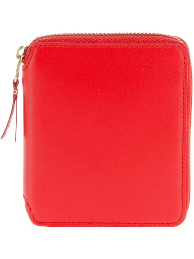 Comme Des Garçons Zip Around Wallet In Red