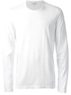 James Perse Luxe Lotus Jersey Crew Neck Top In White