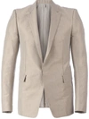 Deepti Concealed Button Fastening Classic Blazer - Grey In Grey