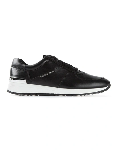 Michael Michael Kors Allie Strider Leather Sneakers In Black