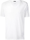 Atm Anthony Thomas Melillo Atm Slub Cotton Slim Fit V Neck Tee In White