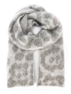 Stella Mccartney Leopard-print Wraparound Scarf In Grey