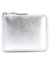 Comme Des Garçons Zip Wallet In Silver