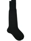 Fashion Clinic Timeless High Knitted Socks In Grey
